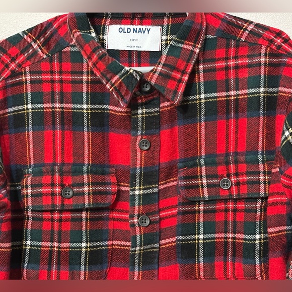 EUC Old Navy Boys Flannel Shirt - Picture 2 of 5